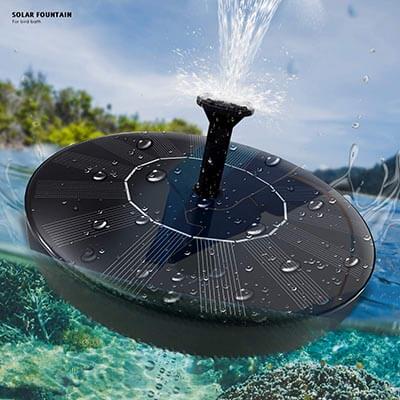 Dinors Solar Fountain New Upgraded Mini Solar Powered Bird Bath