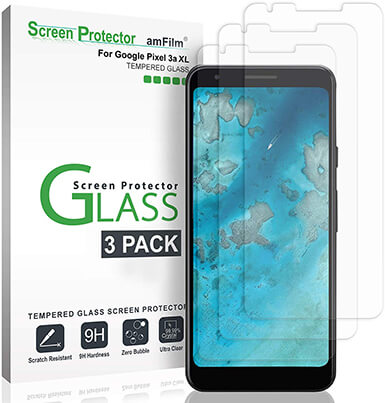 amFilm Glass Screen Protector for Google Pixel 3a XL