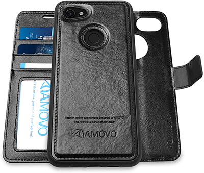 Amovo Two-in-one Pixel 3a Wallet Case