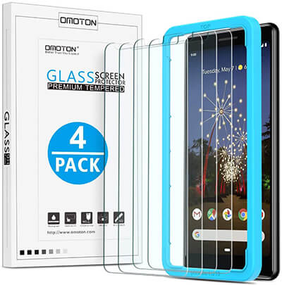 OMOTON 4 Pack Screen Protectors for Pixel 3a