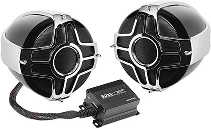 BOSS Audio MC750B Motorcycle / ATV Bluetooth, Weatherproof, Two 4 Inch Speakers