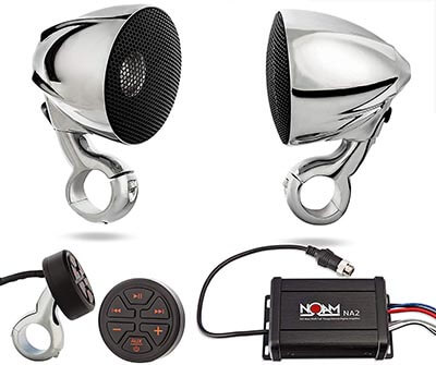 NOAM NMC3 Waterproof Motorcycle/ATV Speakers Bluetooth Stereo System