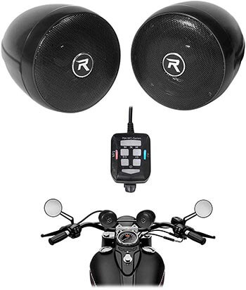 Rockville RockNRide 3" Bluetooth Metal Motorcycle Handlebar Speakers