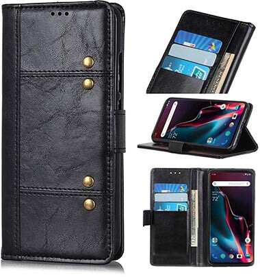 Jbao Direct OnePlus 7 Pro Genuine Leather Wallet Case