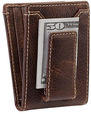 HOJ Co. IVAR ID BIFOLD Leather Money Clip Wallet