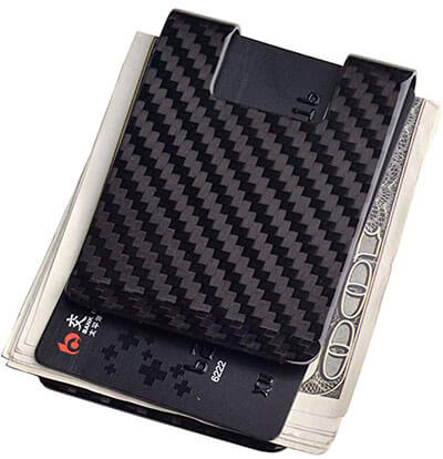 CL CARBONLIFE Carbon Fiber Business Card Money Clip Wallet