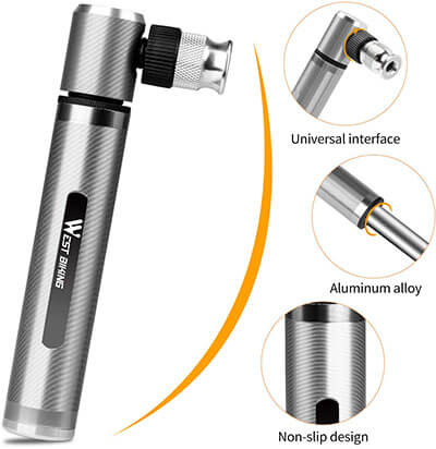 West Biking 160PSI Portable Mini Bicycle Pump