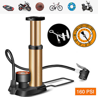 JUISEE Bike Pump High-Pressure Compact Bicycle Pump