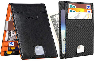 Aonal RFID Blocking Wallets for Men Minimalist Wallet
