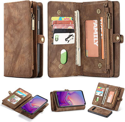 Simicoo Samsung Galaxy Note 10 Plus Detachable Leather Wallet Case