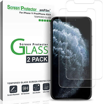 amFilm iPhone 11 Pro / X / XS Glass Screen Protector