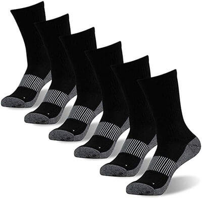 FOOTPLUS Unisex Copper Athletic Ankle Crew Running Socks