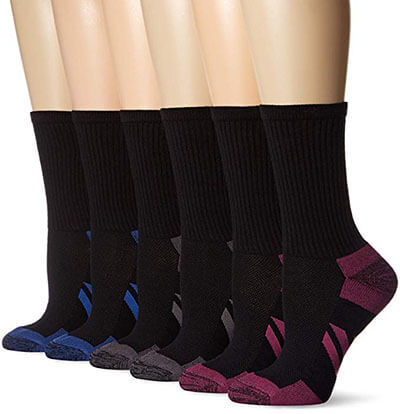 Amazon Essentials Women's 6-Pack Athletic Crew Socks