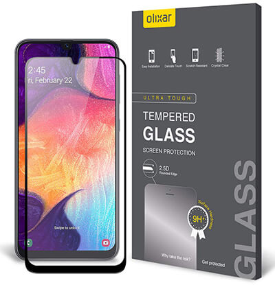 Olixar Galaxy A50 Tempered Glass Screen Protector