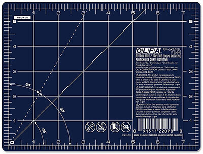 OLFA 1136545 RM-6x8/NBL 6x8 Cutting Mat, Blue