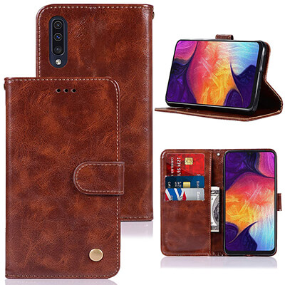 Zoeirc PU Leather Wallet Flip Folio Galaxy A50 Case