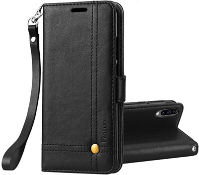 Ferilinso Galaxy A50 Wallet Case with Wrist Strap