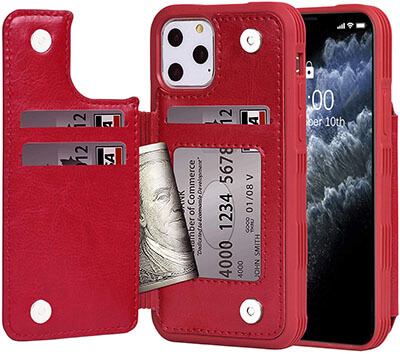 Arae iPhone 11 pro PU Leather Wallet Case