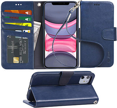 Arae iPhone 11 PU Leather Wallet Case