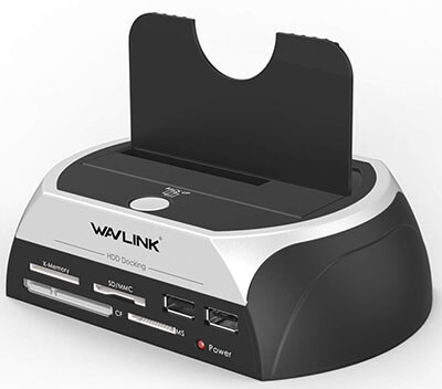 WAVLINK USB 2.0 to SATA Docking Station with TF & SD &MS Card