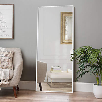 Elevens Full Length Wall-Mounted Thin Frame Mirror