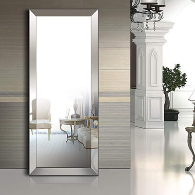 Baililai Full Length Floor Bevel Mirror