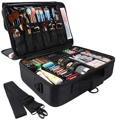 GZCZ 3 Layers Travel Professional Makeup Train Case