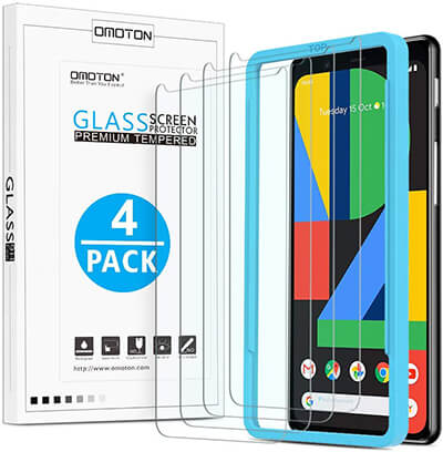 OMOTON Screen Protector Tempered Glass Scratch Resistant Covers