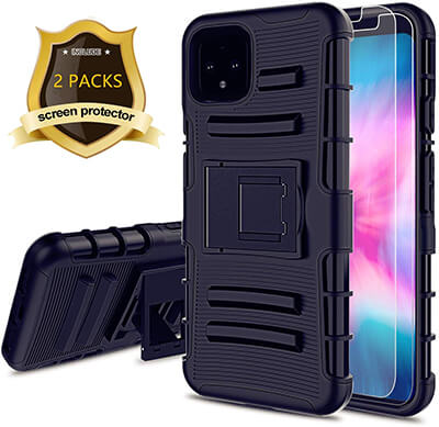 Dingoo SINTIA Google Pixel 4 Case with Screen Protector