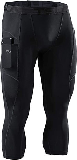 TSLA Men's Cool Dry Sports Running Yoga Tights