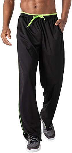 BIYLACLESEN Men's Breathable Running Gym Jogger Sweatpants with Zipper Pockets