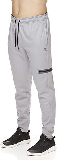 Reebok Men's Jogger Running Pants with Zipper Pockets