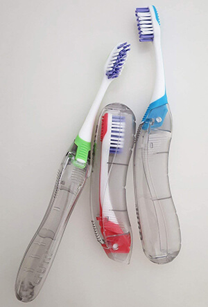 GUM Ortho Travel Folding Toothbrush
