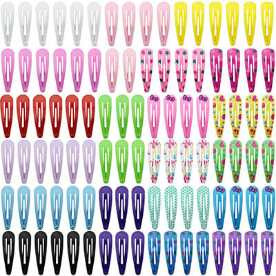 100pcs 2 Inch Hair Clips Snap Barrettes for Girls Toddlers