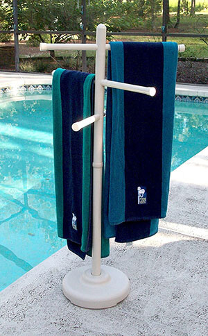 Outdoor Spa and Pool Towel Rack