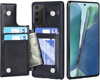 Migeec Samsung Galaxy Note 20 Case with Card Holder