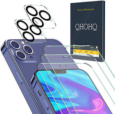 QHOHQ Screen Protector for iPhone 12 Pro Max