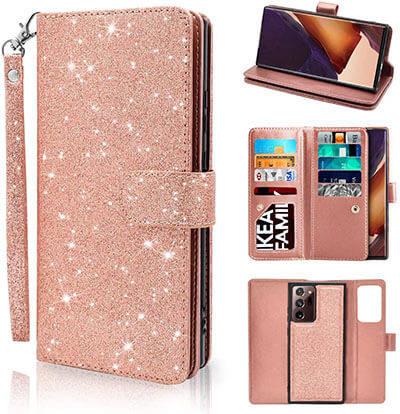 Galaxy Note 20 Ultra Wallet Cover with Wrist Strap by Newseego